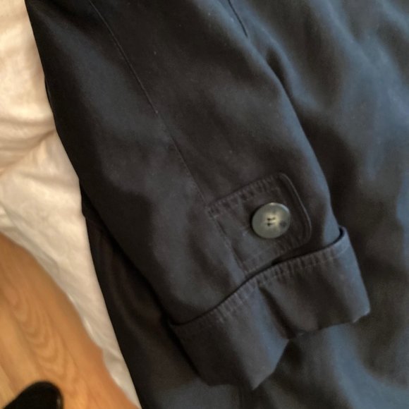 Gallery long black lined swing coat - Picture 3 of 12